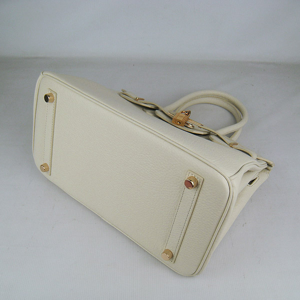 Replica Hermes Birkin 30CM Togo Leather Bag Cream 6088 On Sale - Click Image to Close